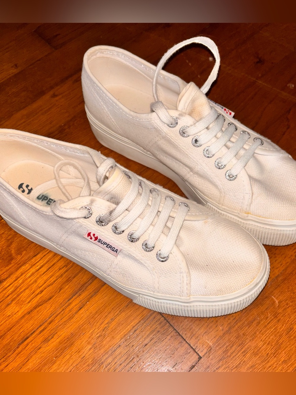 Superga 2790 White Platform Sneakers EU 39.5